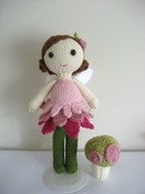 Image of Knitted Fairy Doll and Mushroom Pattern
