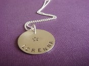 Image of Pendentif rond Argent personnalisé