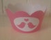 Image of Cupcake Wrappers - Pink Lovebirds - Valentines