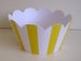 Image of Cupcake Wrappers - Yellow Stripe
