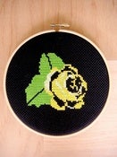 Image of KIT > Cross Stitch Vintage Rose in Lemon