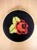 Image of KIT > Cross Stitch Vintage Rose in Tangerine