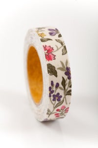 Image of 1 pk fabric tape - wild flowers - brooke - FT001