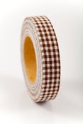 Image of 1 pk fabric tape - mini check - chocolate - FT015