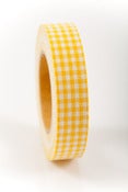 Image of 1 pk fabric tape - mini check - lemon bar - FT017