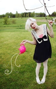 Image of Miss Patina 60s Inspired Cute Sailor Dress (Lace Collar)
