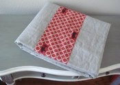 Image of Linen Children's  blanket/Playmat in a Tote Bag-Piglet