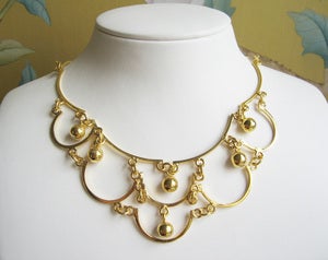 Image of Mexican Bib Necklace - Gold Vermeil