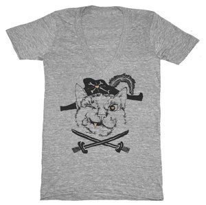 Image of Pirate Cat Deep V-Neck