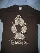 Image of Paw Print Tee (White/Cream on Brown)