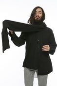 Image of (SOLD OUT) M9F - COTTON FLANNEL (WINTER-WEIGHT) BUTTON-DOWN SHIRT WITH ATTACHED LONG NECK SCARF DETA