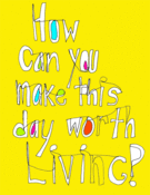 Image of How can you make this day worth, Oversized Postcard, set of 5