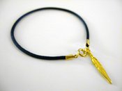 Image of Kolihaus Collection : Hand Made Gold Leaf Blue Bracelet
