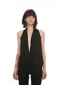 Image of (SOLD OUT) N23 - ULTRA-SOFT JERSEY BLEND DRAPED HALTER/COWL NECK RACER BACK BOLERO TOP