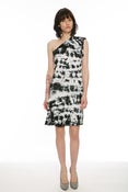 Image of (SOLD OUT) N25 - ULTRA-SOFT JERSEY BLEND SINGLE-SHOULDERED DRESS WITH TACKED, GATHERED SHOULDER