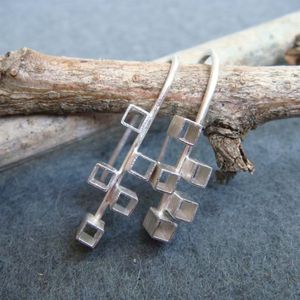 Image of mini modern cubes earrings