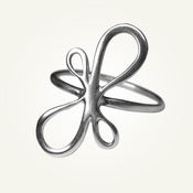 Image of Victorian Ribbon Ring, Sterling Silver
