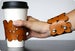 Image of NEW! leather cozy/cuff SNAP - prairie tan