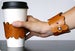 Image of NEW! leather cozy/cuff SKINNY SNAP - prairie tan