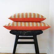 Image of CIRCUS STRIPES Silk and Cotton Cushion, Pillow Cover 45 x 45 cm