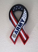 Image of ARMY - 12.5 inch Painted/Wooden Support Ribbons
