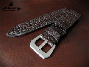 Image of Nicotine Ostrich Torpedo Classic Watch Strap (24mm)