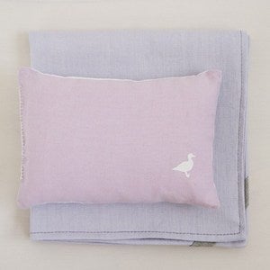 Image of mini pillow + blanket set pale pink