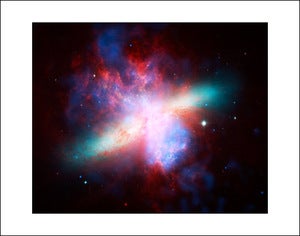 Image of Chandra Hubble Spitzer View Of The M82 Galaxy 