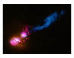 Image of Black Hole Jet Blasts Nearby Galaxy 