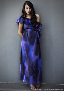 Image of off the shoulder goddess dress