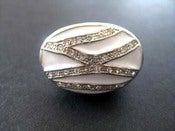 Image of GLAM WHITE SWAROVSKI CRYSTALS COCKTAIL RING