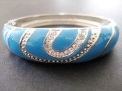 Image of GLAM TURQUOISE SWAROVSKI CRYSTALS BANGLE