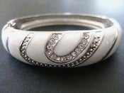 Image of GLAM WHITE SWAROVSKI CRYSTALS BANGLE