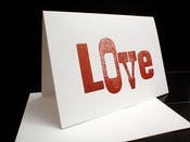 Image of love notes // red letterpress notecard // qty 1