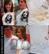 Image of Special Limited Edition MOS Tee BLACK & GOLD or BURGUNDY & SILVER