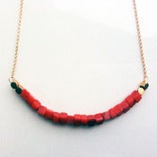Image of CORAL GOLDEN NECKLACE