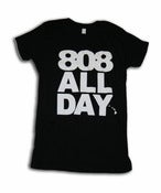 Image of NEW* 808 ALL DAY WOMENS BLACK  CLASSIC TEE