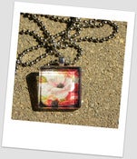 Image of Vintage Flower Glass Tile Pendant