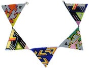 Image of Hand-Beaded Triangles Necklace TN1