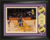 Image of Lakers Finals Tip-Off 24KT Gold Coin Photo Mint