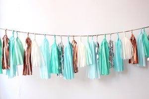 Image of Tassel Garlands-Blue/Mint
