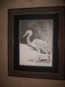 Image of Blue Heron, Black Water