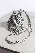 Image of Leopard print vintage cotton drawstring pouch (Long Strap)