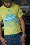 Dirty ol' boat on yellow $25