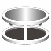 Image of 2 Tier Turntable in White  