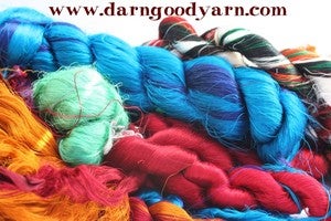 Image of Recycled Premium Multicolor Sari Silk Fiber Thrums  9.5oz
