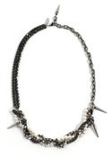Image of Love Hurts Small Necklace - Matte Gunmetal