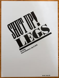 Image of Shut Up Legs poster