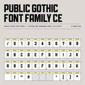 Image of Public Gothic Font Family (8 fonts)