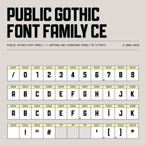 Image of Public Gothic Font Family (8 fonts)